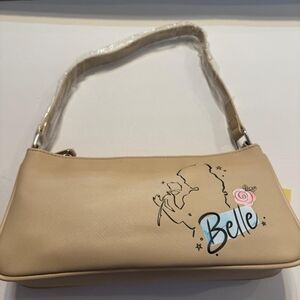 Danielle Nicole Beige 'Belle' Shoulder Bag with Rose Accent